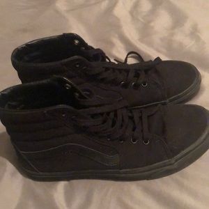 Vans all black high top